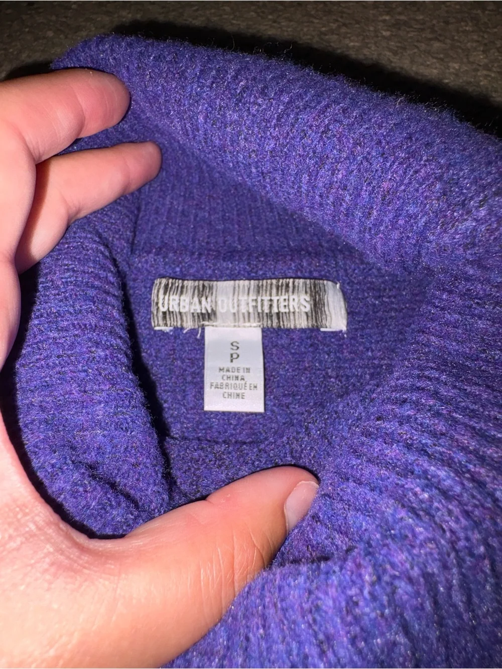 Urban Outfitters Royal Purple Cropped Turtleneck Sweater